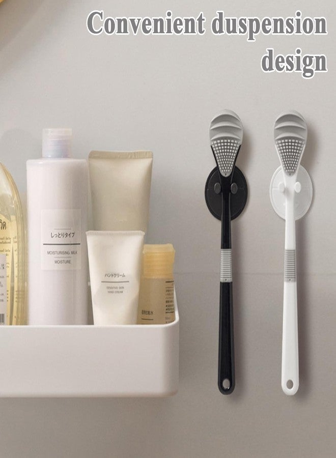 MAYCREATE® Tongue Cleaner Adults, 2Pcs Silicone Tongue Scraper Soft Tounge Cleaner Helps Fight Bad Breath Tough Cleaner Fan Shape Tung Cleaner Tongue Brush - Image 5